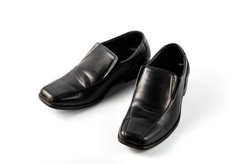 Men  black shoe isolated on white background