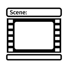 black storyboard icon