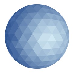 Naklejka na ściany i meble blue triangle sphere