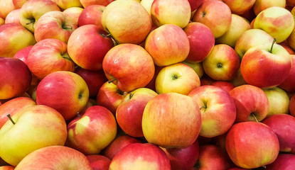 Background of fresh red apples. 