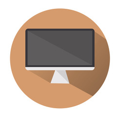 computer white flat design