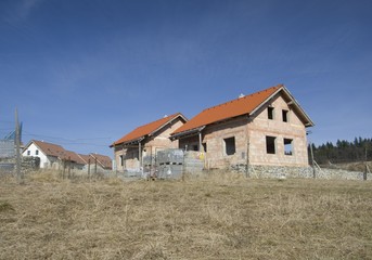 Obraz premium New house immediately after construction