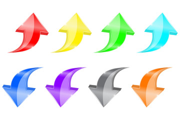 Colored arrows. Web icons