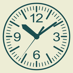 Clock flat icon. World time concept. Business background. Internet marketing. Daily infographic
