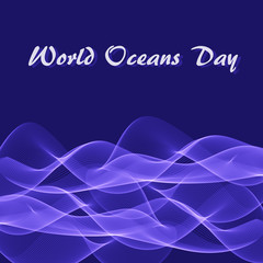 Abstract background with blue waves