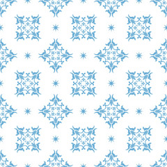 Vintage classic blue and white seamless pattern Floral background for textile, wallpaper, pattern fills, covers, surface, print, gift wrap, scrapbooking, decoupage