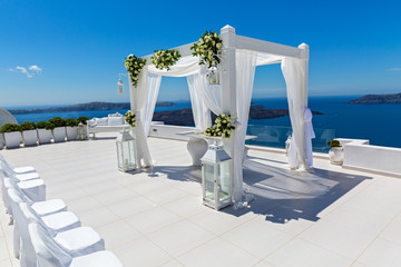 Wedding decorations with roses