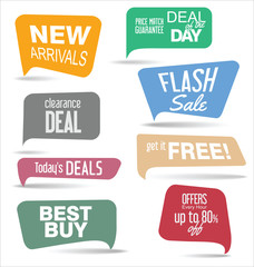 Modern badges colorful collection