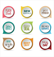 Obraz premium Modern badges colorful collection