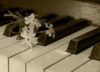 Condolence card with flower