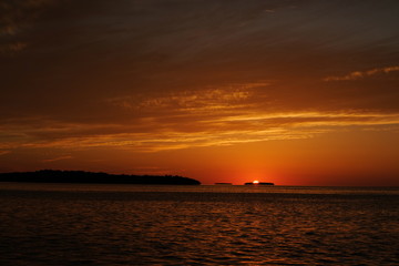Fototapeta na wymiar Romantic sunset in Florida
