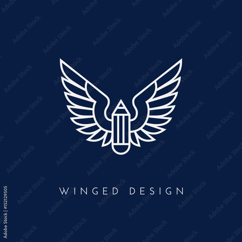 Wall mural Winged pencil