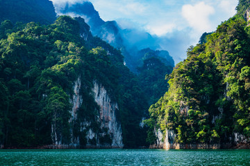 Magical landscape with limestone mountain