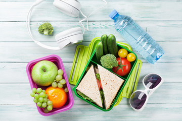 Vacation lunch box and items