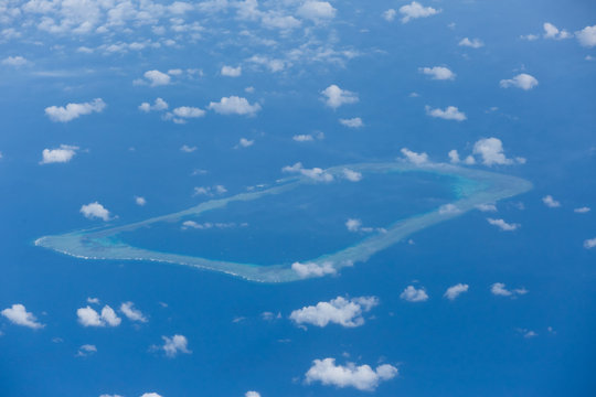 Aerial View On The The Spratly Islands,one Of The Major Archipelagos In The South China Sea,Philippines