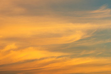 Beautiful sky and orange cloud befor sunrise