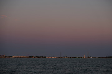 Fototapeta na wymiar Island in front of Key West in the beautiful evening light