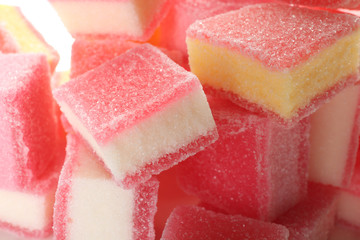 Tasty and colorful jelly candies, closeup