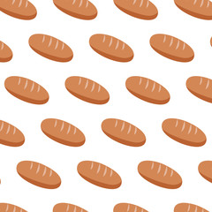 Bread pattern. Cartoon illustration of bread vector pattern for web