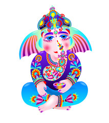 vector illustration of Lord Ganesha