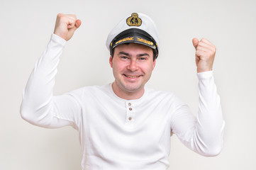 Portrait of captain with sailor cap