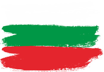 Bulgaria Flag Vector Hand Painted with Rounded Brush