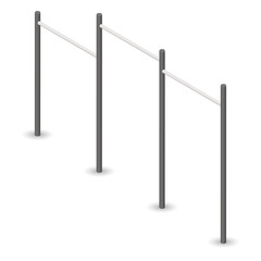 Pull-up bar in 3D, vector illustration.