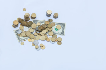 Dollar and Ukrainian penny