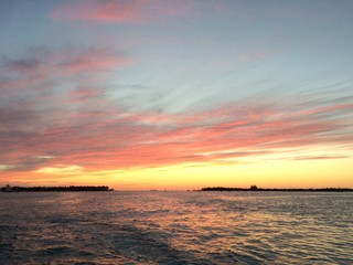 Island in amazing sunset light