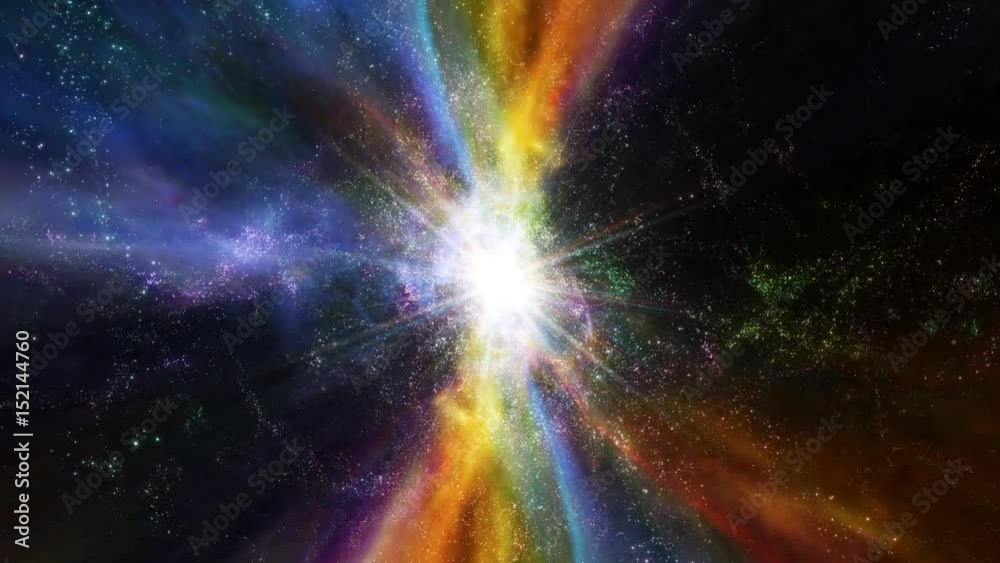 Wall mural space 2257: flying through star fields in space (loop).