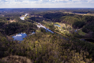 Fototapeta na wymiar drone image. aerial view of rural area
