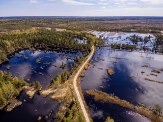 drone image. aerial view of rural area