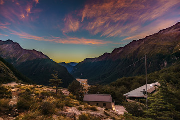 Sunrise at Routeburn Falls