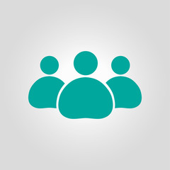 Team work  icon. Office workers and business team.