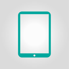 Modern digital tablet PC icon. Flat design icon. 