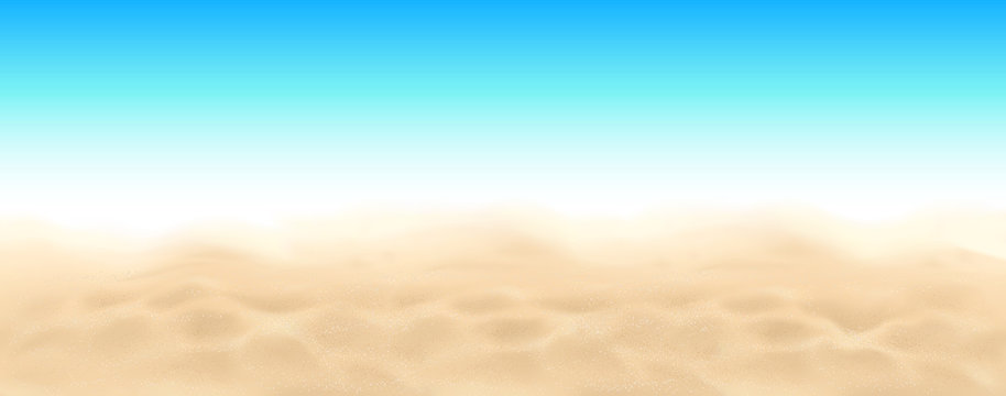 Beach Sand And Sky Vector Landscape Background