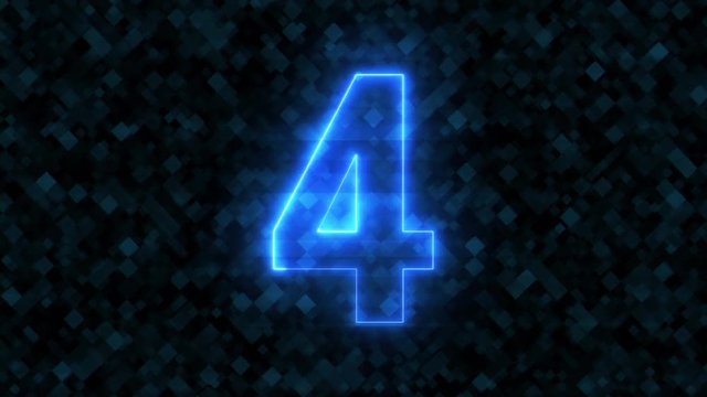 Animation Digital Glitch Error Countdown Numbers