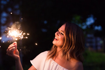 Girl with sparkler