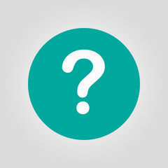 Question mark sign icon. Help symbol. FAQ sign. Flat design style. 