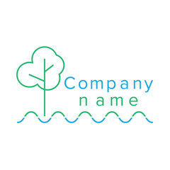 Contour logo for company, vector