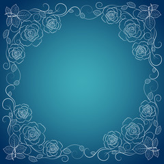 Beautiful white floral pattern