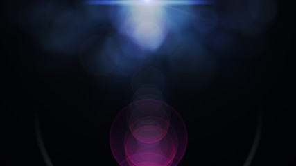 Real Lens Flare Shot in Studio over Black Background. Easy to add as Overlay or Screen Filter Photos