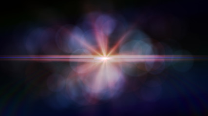 Real Lens Flare Shot in Studio over Black Background. Easy to add as Overlay or Screen Filter Photos