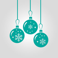 Christmas balls icon. New Year decoration. All to celebrate the New Year and Christmas.