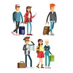 Obraz premium Students traveling vocation time