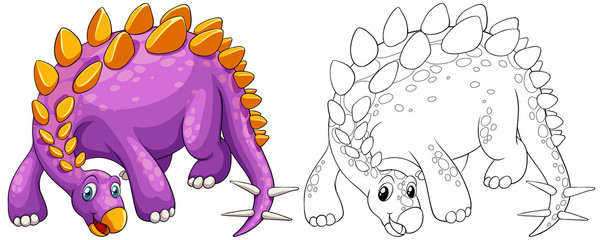 Animal outline for stegosaurus © GraphicsRF