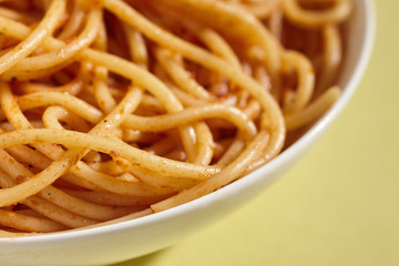 Spaghetti with tomato sauce, Italy's classic pasta dish