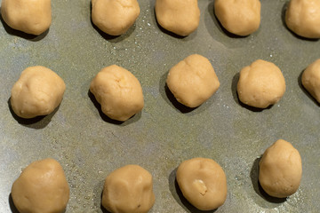 Making and Baking Peanut Butter Cookies 
