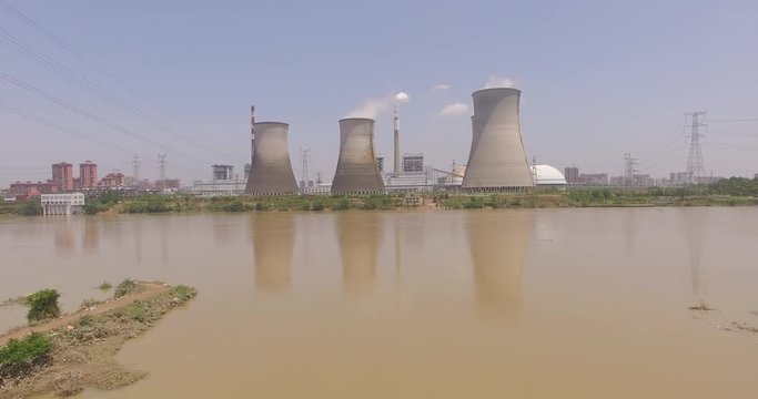 China's thermal power station. Aerial
