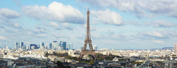 View on Eiffel Tower and panorama of Paris